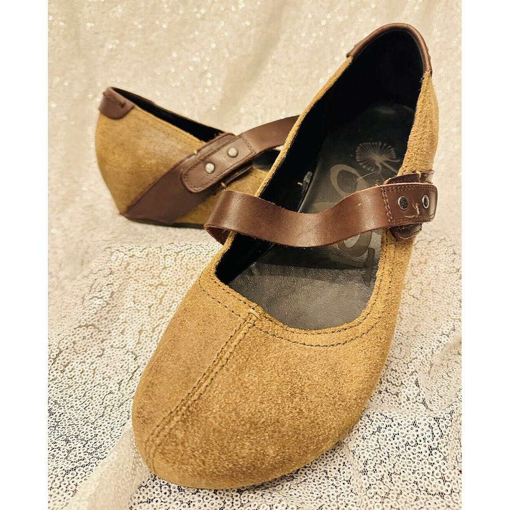 Otot Suede Brown Clog Grunge 90’s Vintage Women’s size 10 Wedge Heel